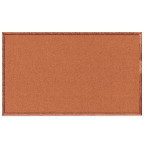 United Visual Products Decor Wood Combo Board, 72"x48", Cherry/Black Porcelain & Pearl UV705DEFAB-CHERRY-BLKPORC-PEARL - main